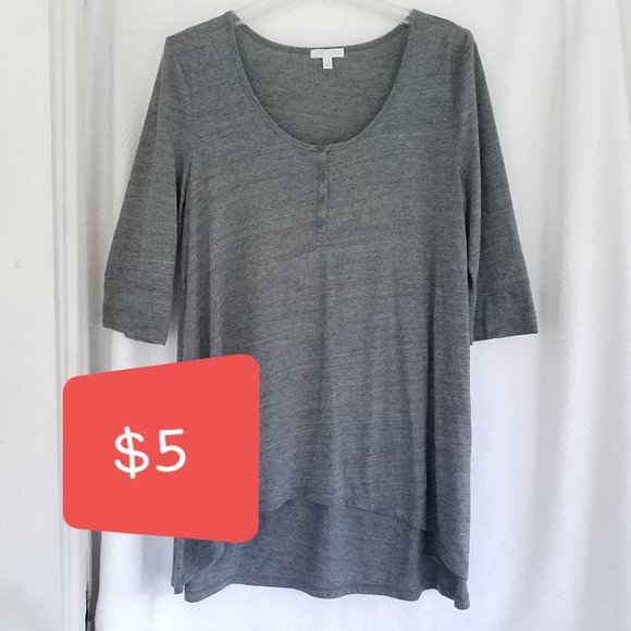 Abound Gray Tunic with Hi-Lo Hem - Picture 1 of 6